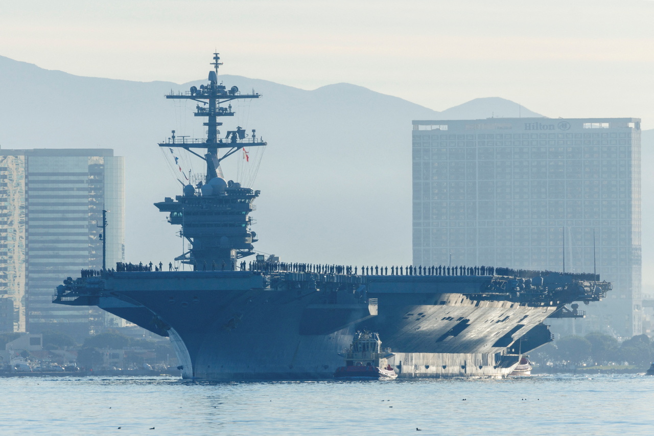 The USS Abraham Lincoln departs from the Naval Air Station North Island in San Diego, Jan. 3. (File Photo - Reuters)