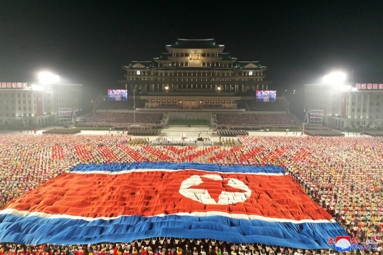 North Korea holds a military parade to celebrate its 73rd anniversary of its founding on Sep. 9, 2021. (KCNA-Yonhap)