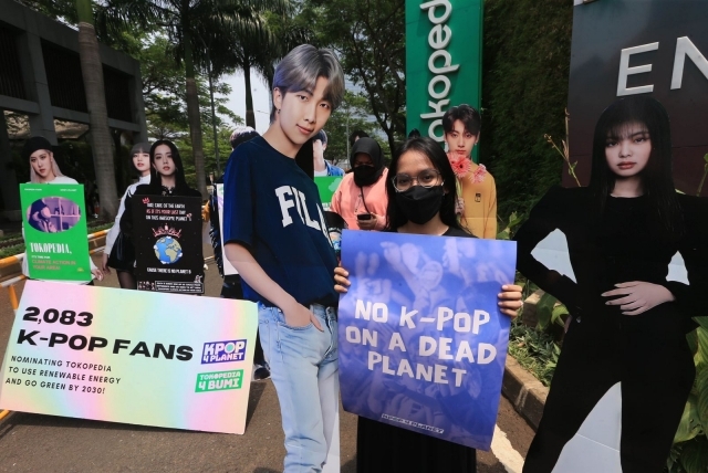 Indonesian university student Nurul Sarifa founded and runs KPOP 4 Planet platform which calls on entertainment agencies to take part in action against climate change. (Nurul Sarifa)