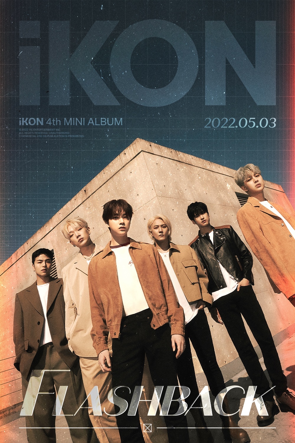 The poster of iKON’s fourth EP “Flashback” (YG Entertainment)