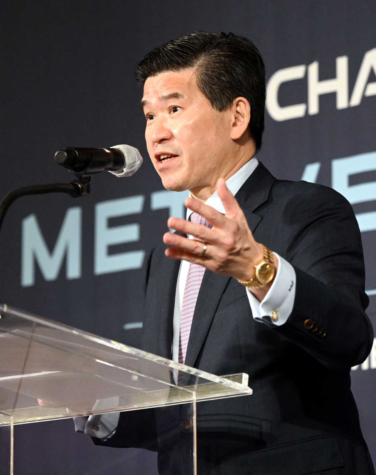 AmCham Chairman and CEO James Kim (Park Hyun-koo/The Korea Herald)