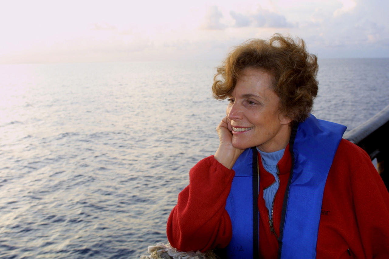 Sylvia Earle is seen aboard a deep sea submarine. (Sylvia Earle)