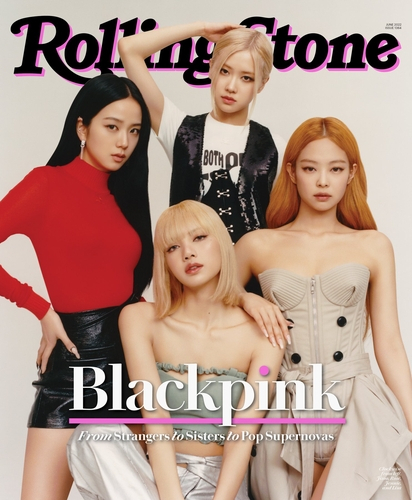 This image captured from US music magazine Rolling Stone's Twitter account shows the cover of the magazine's June issue featuring South Korean girl group BLACKPINK. (Rolling Stone's Twitter account)