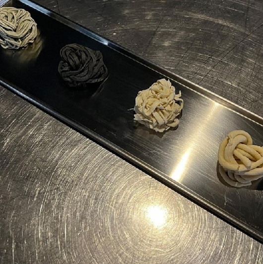 Four different types of pasta at Cement Hannam (Cement Hannam)