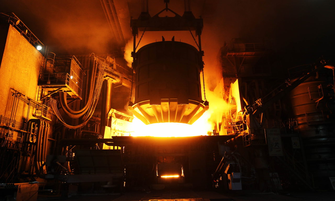 Hyundai Steel’s electric furnace at its Incheon plant. (Hyundai Steel)