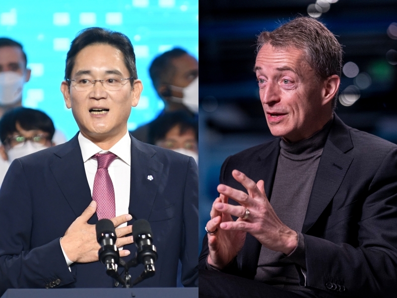 Samsung Electronics Vice Chairman Lee Jae-yong (left, Yonhap) and Intel CEO Pat Gelsinger (right, GettyImages)