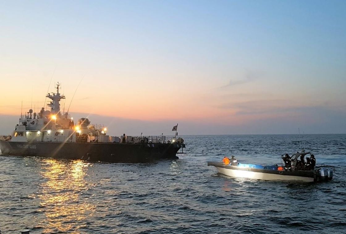 This photo, provided by the Korea Coast Guard`s West Sea Special Security Unit on June 12, 2022, shows a Chinese fishing boat seized for alleged illegal fishing in South Korean waters. (Yonhap)