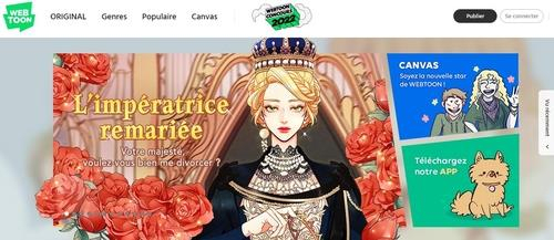 This image captured from Naver Webtoon shows its French service. (Yonhap)
