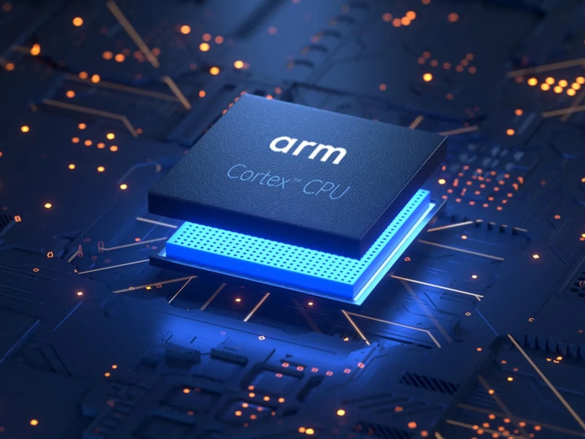 A visual concept image of a processor using Arm design (Arm)