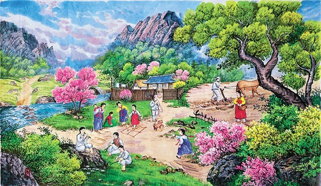 North Korean artist Jeon Soon-cheol’s folk painting (Jinhan Art Museum)