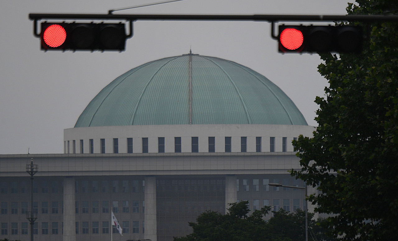 View of the National Assembly in Yeouido, western Seoul, on Sunday (Joint Press Corps)