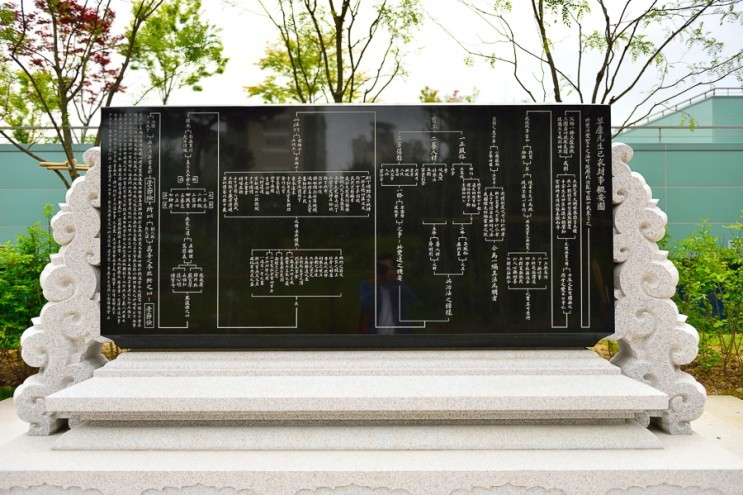 A monument with the inscription of “Gihaebongsa,” Yi Yu-tae’s written appeal to King Hyojong, stands at Choryeo History Park in Sejong City. (Sejong City)