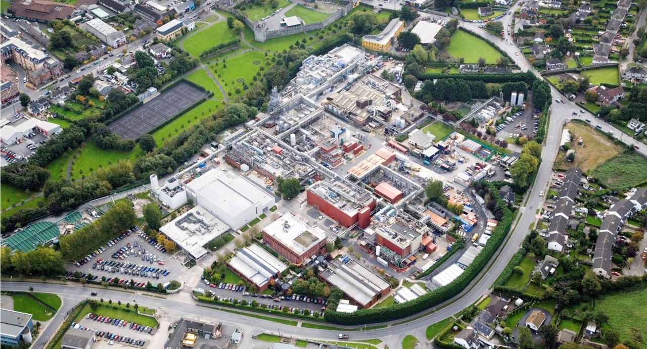 Aerial view of SK Biotek Ireland’s Swords Campus (SK Pharmteco)