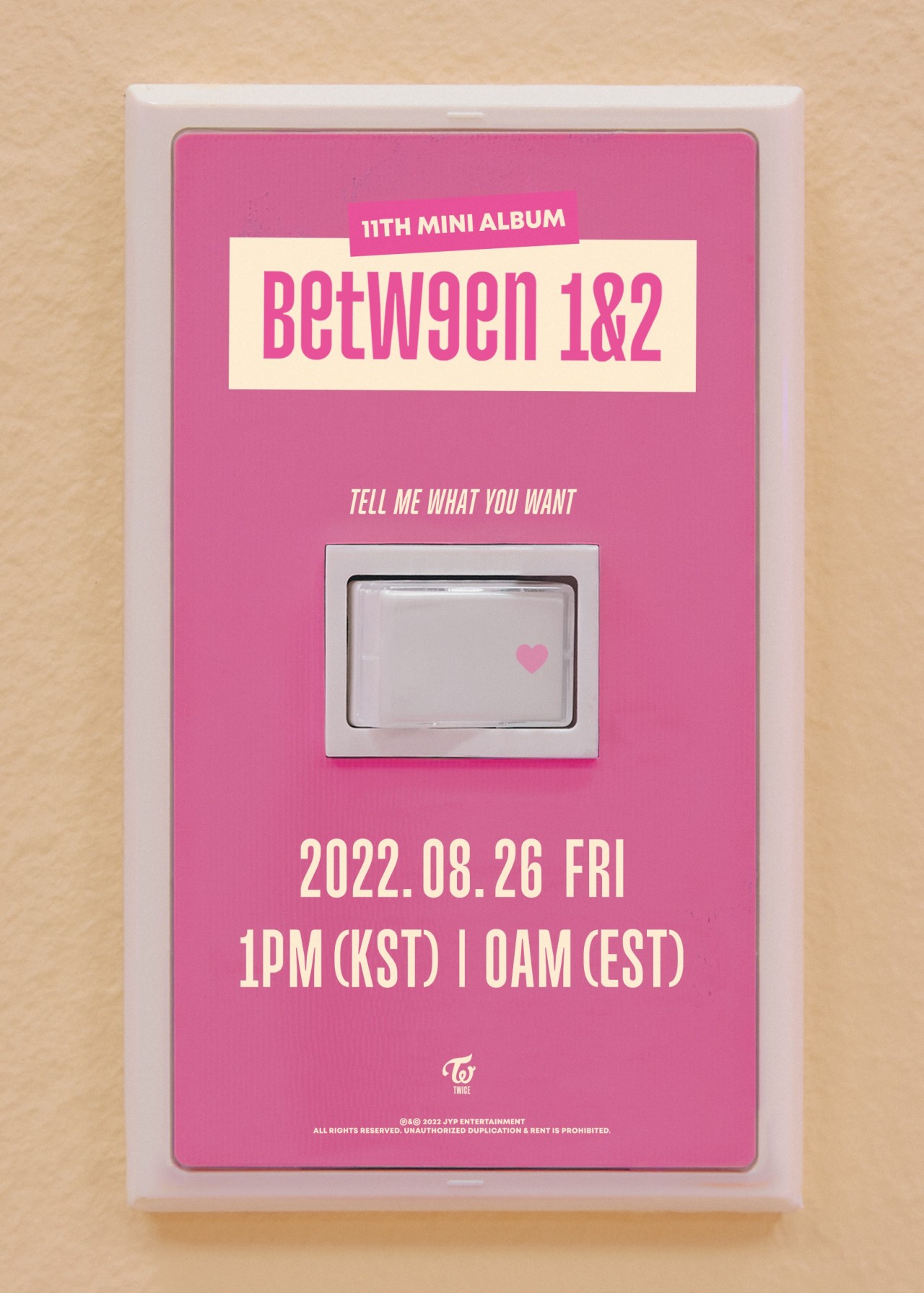 An image for Twice’s 11th EP “Between 1&2” (JYP Entertainment)