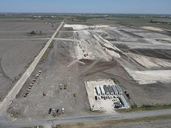The photo provided by Samsung Electronics Co. shows the site for a chip fabrication plant in Taylor, Texas. (Samsung Electronics Co.)