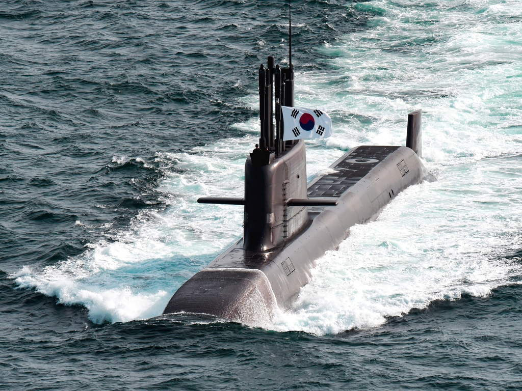 This undated photo, provided by the Navy, shows a submarine in operation. (Republic of Korea Navy)