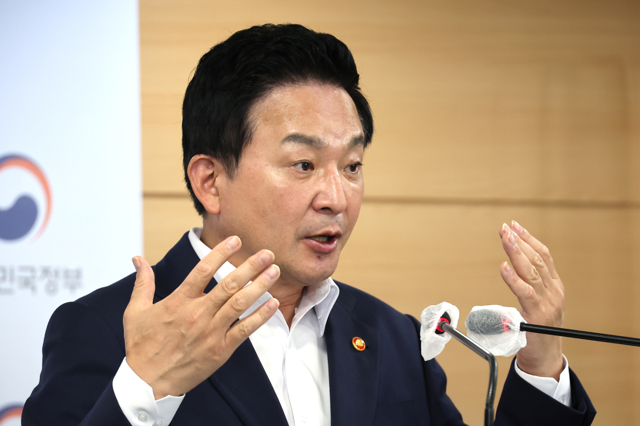 South Korea’s Transport Minister Won Hee-ryong (Yonhap)