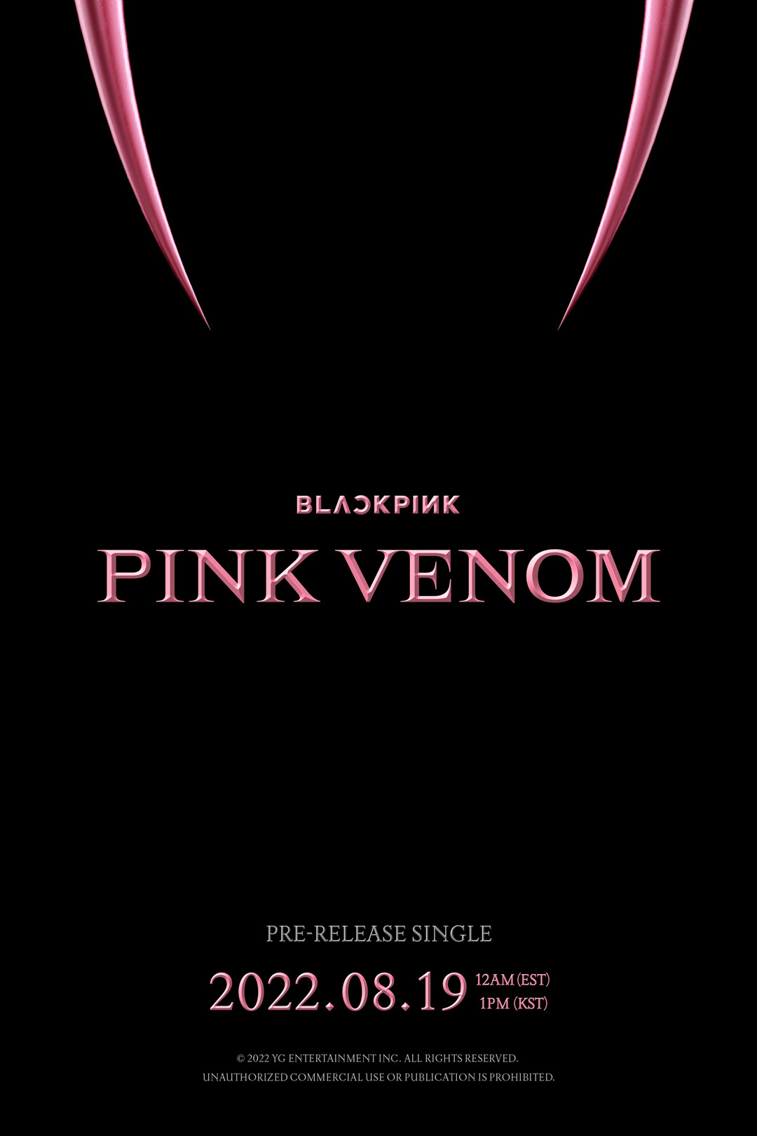 Poster for Blackpink’s new single “Pink Venom” (YG Entertainment)