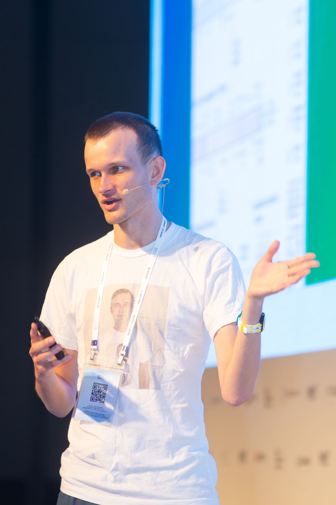 Ethereum co-founder Vitalik Buterin speaks during a session at Korea Blockchain Week 2022, held at Grand Intercontinental Grand Seoul Parnas in Gangnam-gu, Seoul, Monday. (Korea Blockchain Week 2022)