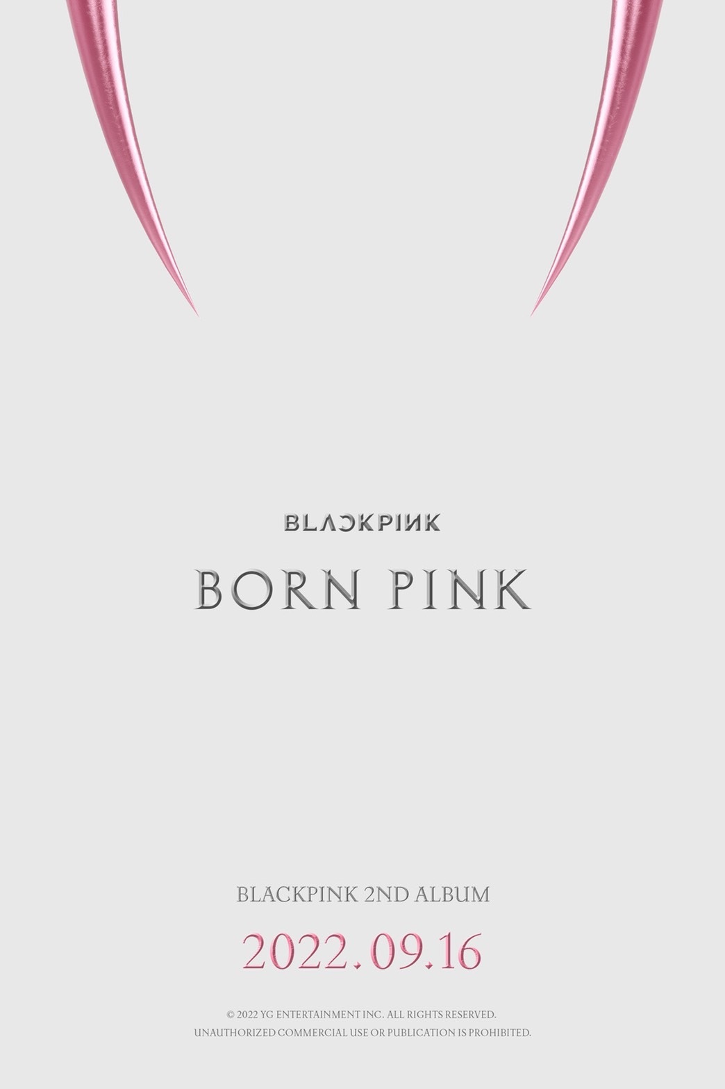 A poster image for Blackpink’s 2nd LP “Born Pink” (YG Entertainment)