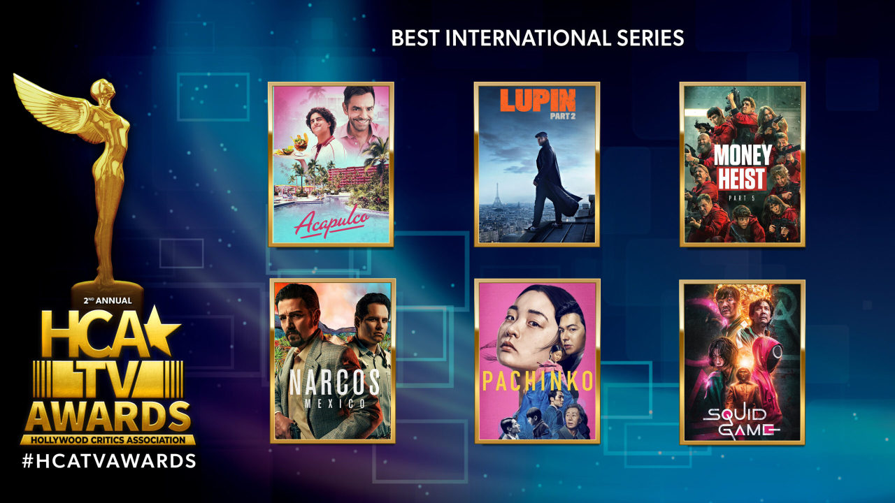 Nominees for best international series (Hollywood Critics Association)
