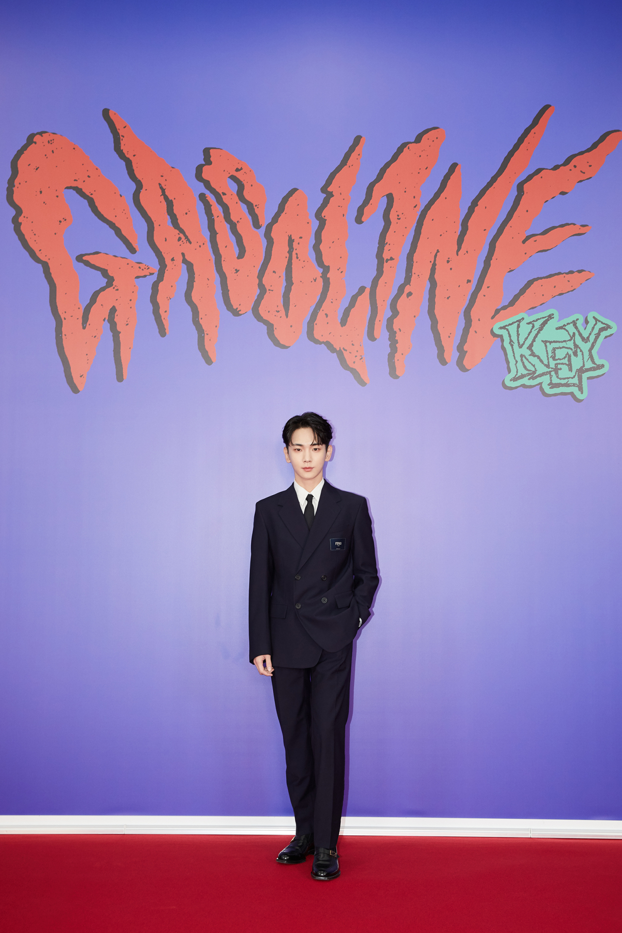 Key of Shinee poses during an online press conference on Tuesday. (SM Entertainment)