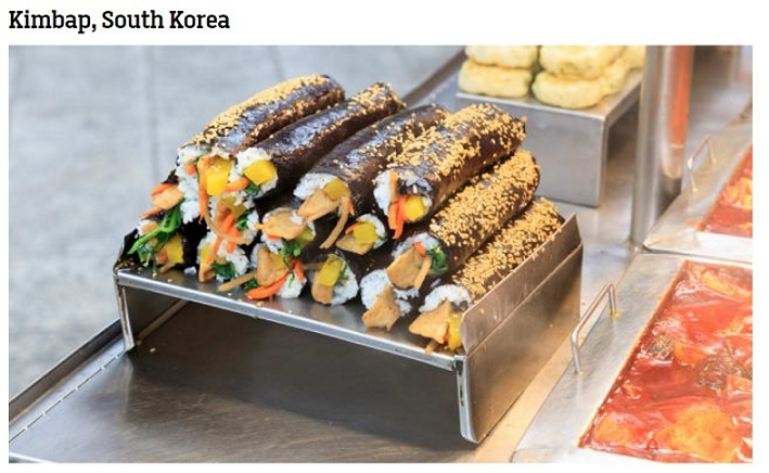 Gimbap and tteokbokki, Korea’s two popular street foods have been named to CNN’s list of the top 50 street foods in Asia. (CNN)