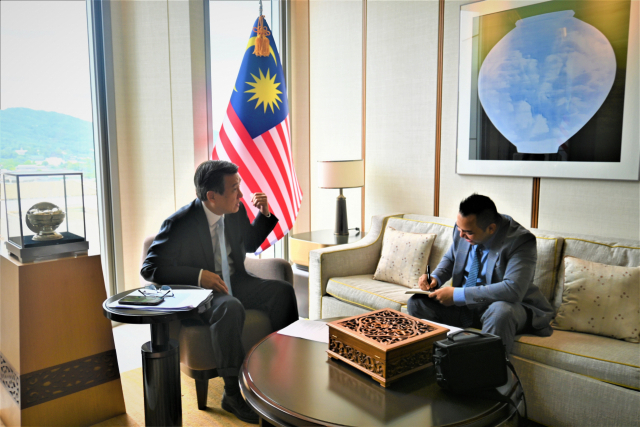 Malaysian Ambassador to Korea Lim Juay Jin is pictured during an interview with The Korea Herald at Malaysian Embassy at the Four Seasons Hotel in Seoul on Aug. 24. (Sanjay Kumar/The Korea Herald)