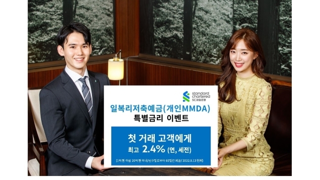 Employees promote SC Bank Korea`s money market deposit accounts. SC Bank Korea
