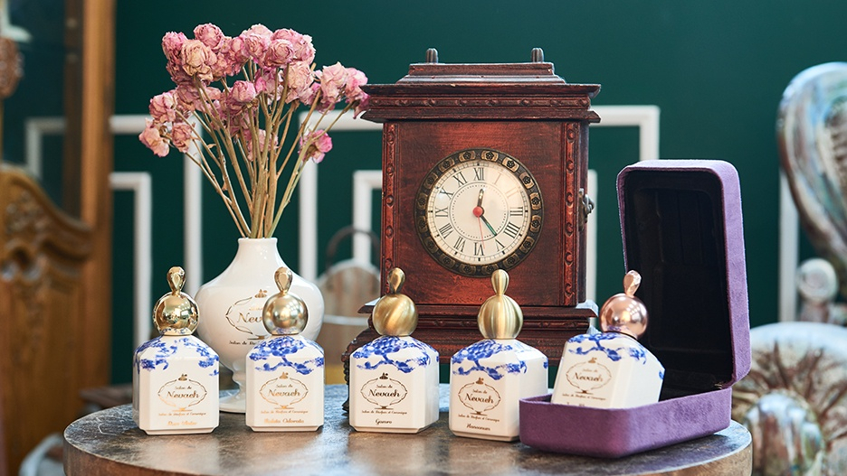 Perfumes are displayed at a Salon de Nevaeh perfume workshop, located in Jongno-gu, Seoul. (Salon de Nevaeh)