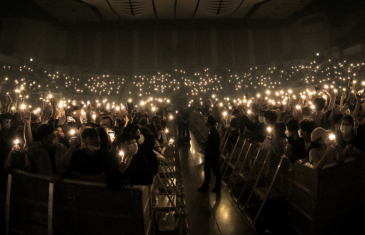 키드 라로이(Kid LAROI)가 4일 KBS 아레나에서 열린 월드투어 'The Kid LAROI : End Of The World Tour'의 일환으로 국내 첫 콘서트를 펼치고 있다.  (라이브 네이션)