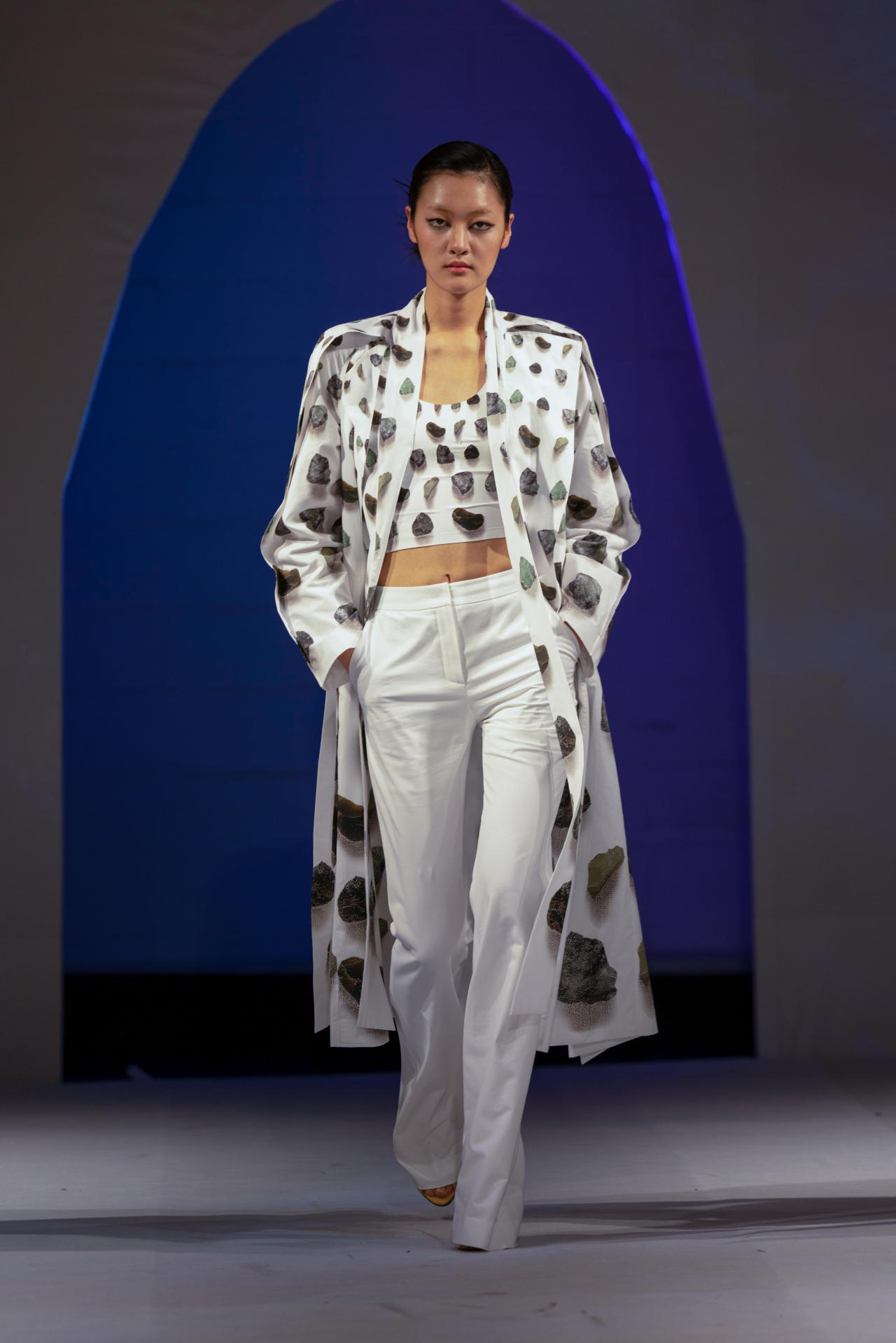 Lie SangBong shows the 2023 spring-summer collection at Insadong in Seoul on Wednesday as part of Seoul Fashion Week. (Seoul Fashion Week)