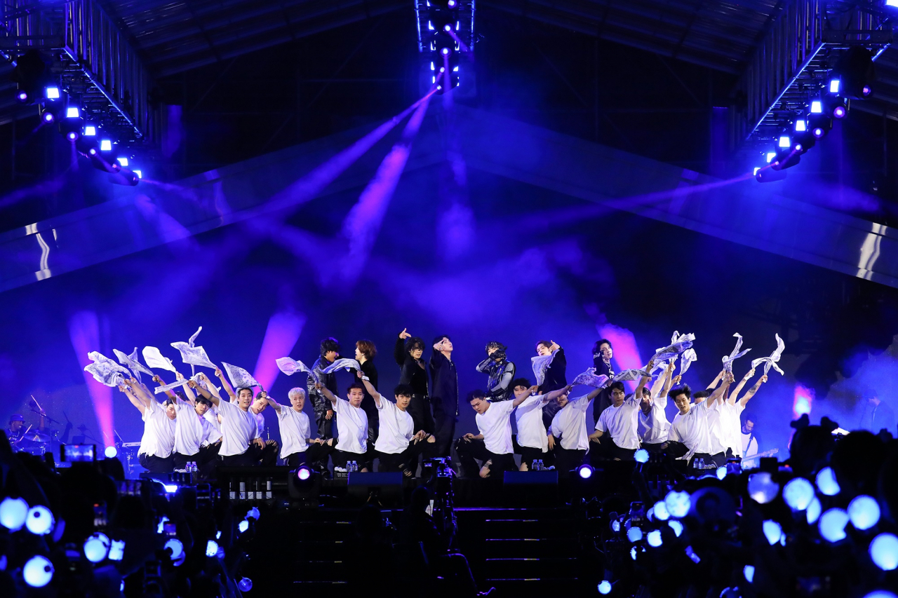 K-pop band BTS holds its concert 