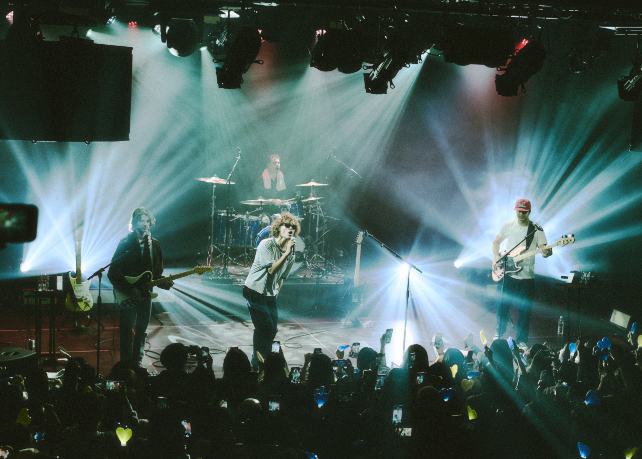 American alt-pop band almost monday performs during its first live concert in Korea, which held at Watcha Hall in Mapo-gu, in western Seoul, Friday. (Universal Music Korea)