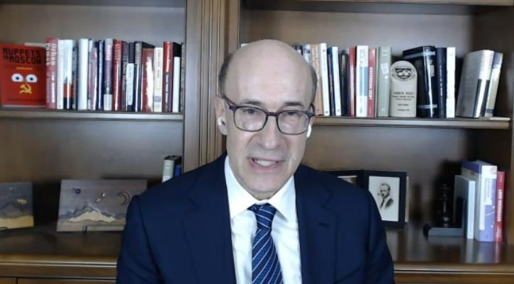 This screenshot shows Kenneth Rogoff, a economics professor at Harvard University, speaking during an online seminar hosted by Seoul-based Institute for Global Economics on Thursday. (Institue for Global Economics)