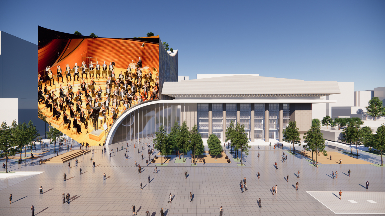 A 3D rendering of a new Sejong Center (Sejong Center)