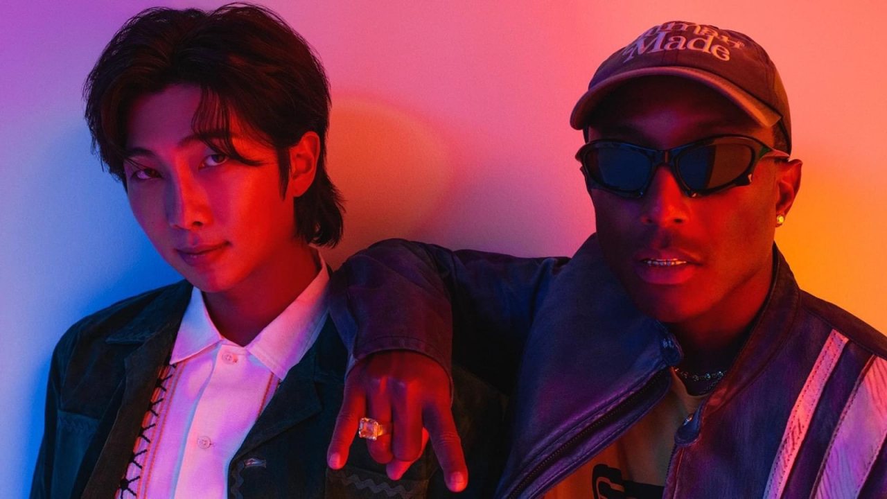 RM of BTS (left) and Pharrell Williams (Courtesy of Rolling Stone)