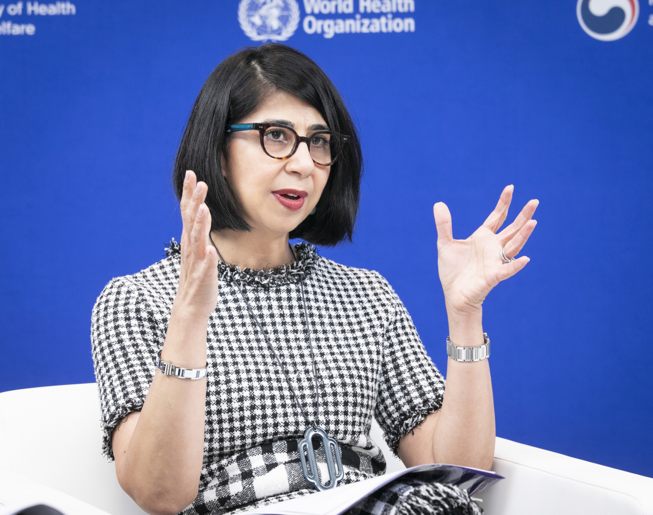 Meeta Gulyani, head of strategy, business development and sustainability at Merck Life Science, speaks to The Korea Herald in an interview on the sidelines of the World Bio Summit at Grand Walkerhill Seoul on Oct. 26. (Merck)