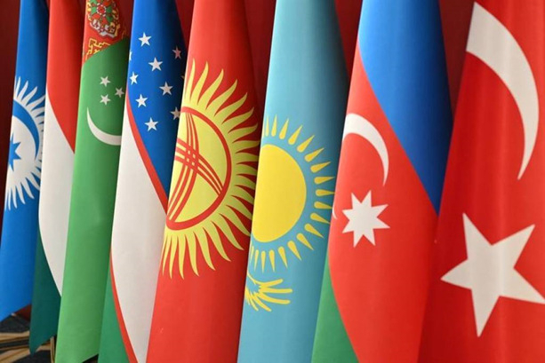 Flags of member countries of the Organization of Turkic States.(Embassy of Uzbekistan in Seoul)