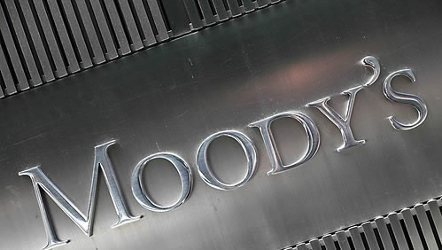 The logo of US credit rating agency Moody’s Investors Service (AP-Yonhap)