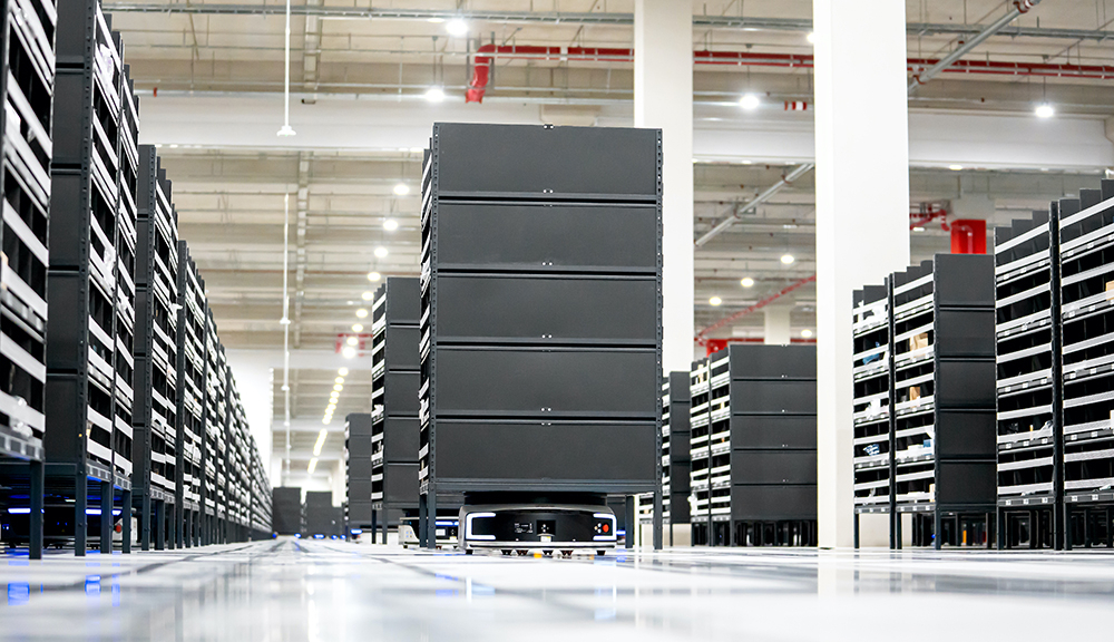 An automated warehouse system built in Coupang's fulfillment center in Daegu (Coupang)