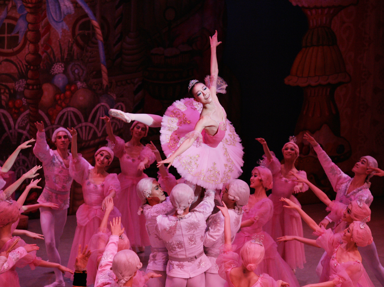 The Waltz of the Flowers in the Universal Ballet Company’s production of “The Nutcracker.” (UBC)