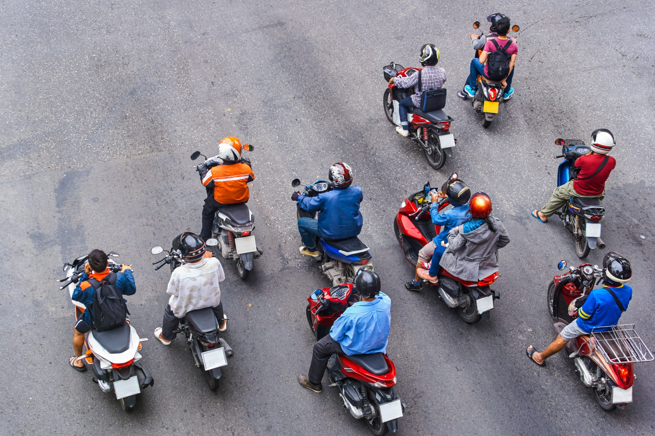 People on motorbikes (123rf)
