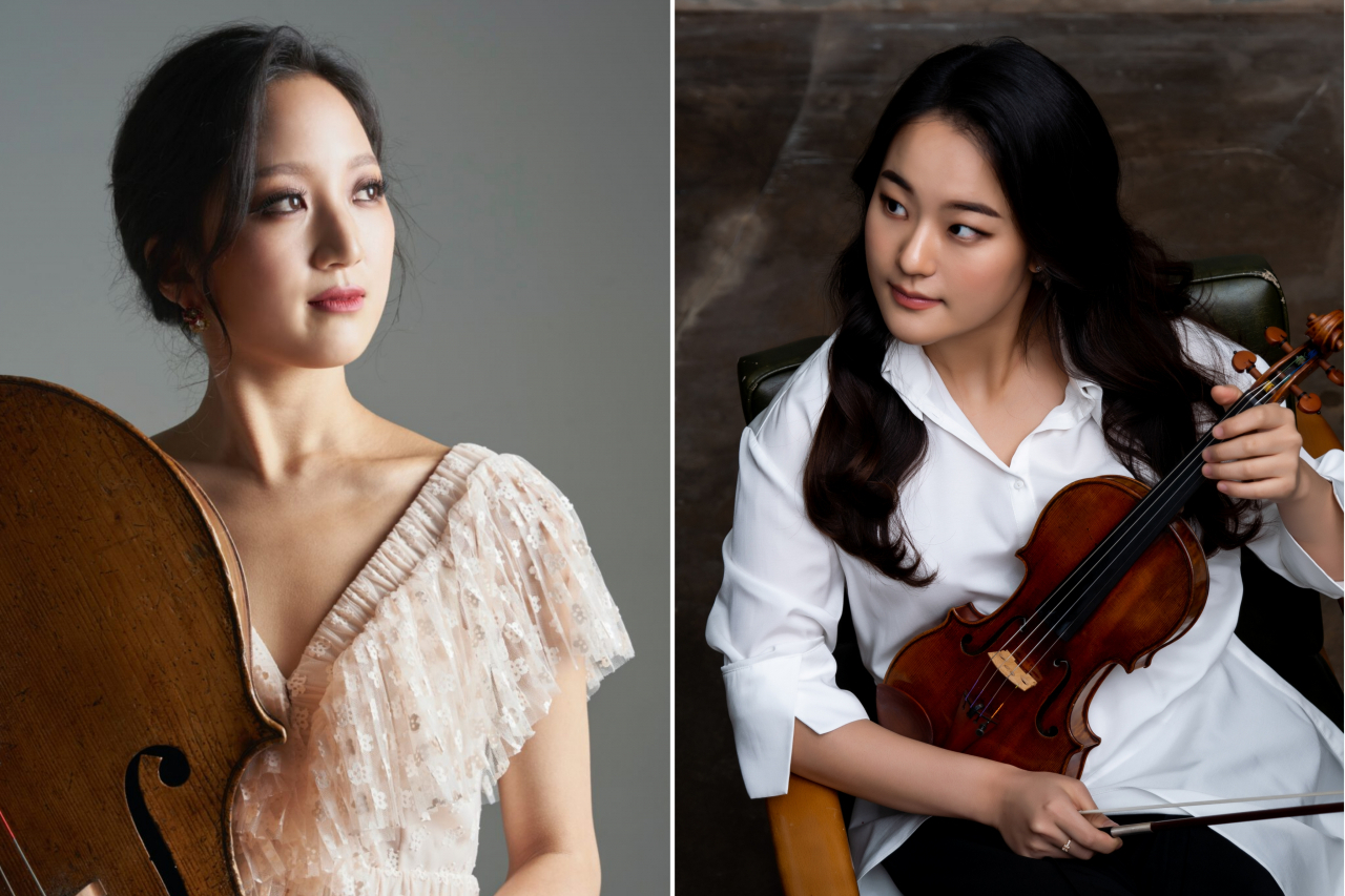 Cellist Choi Ha-young (left) and violinist Lim Ji-young (Reinicke Artists, Music & Art Company)
