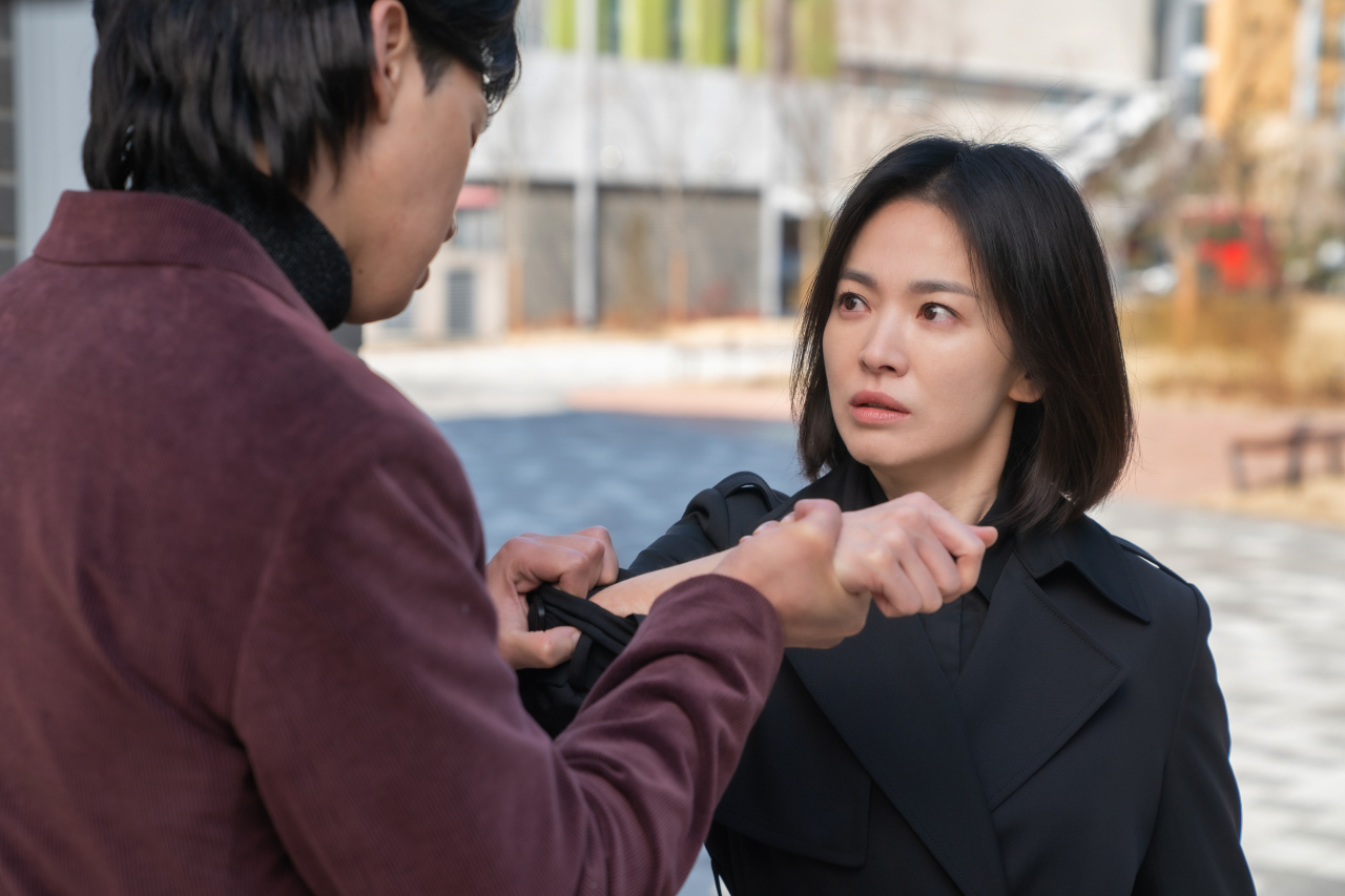Song Hye-kyo plays a revenge-driven woman named Dong-eun who survived horrific abuse in high school in 