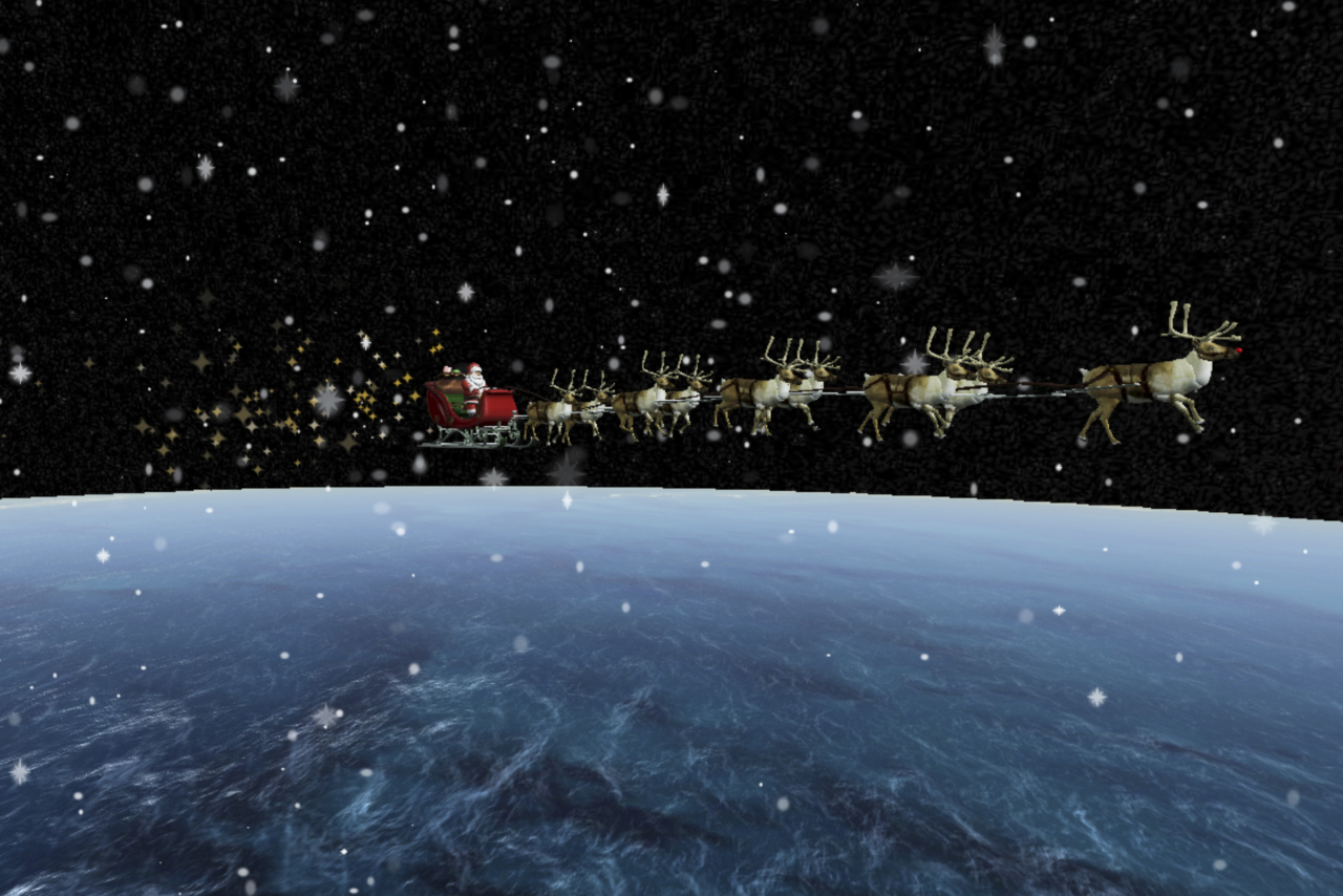 This image provided by NORAD shows NORAD's Santa Tracker. (AP-Yonhap)