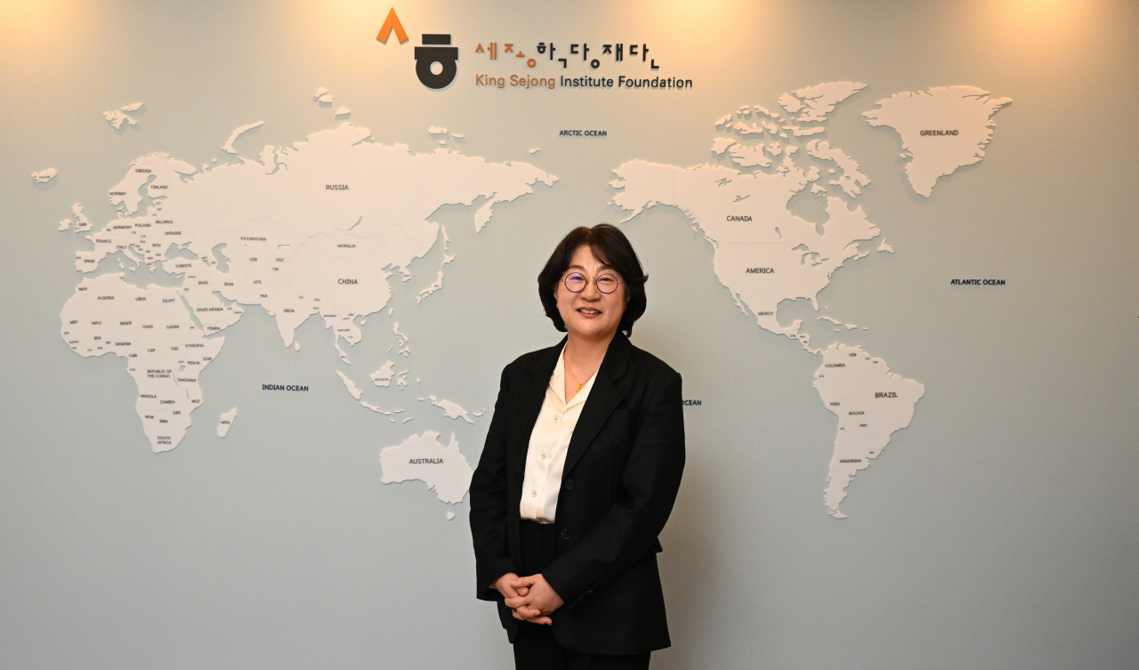 Lee Hae-young, chairperson of King Sejong Institute Foundation. Im Se-joon /The Korea Herald
