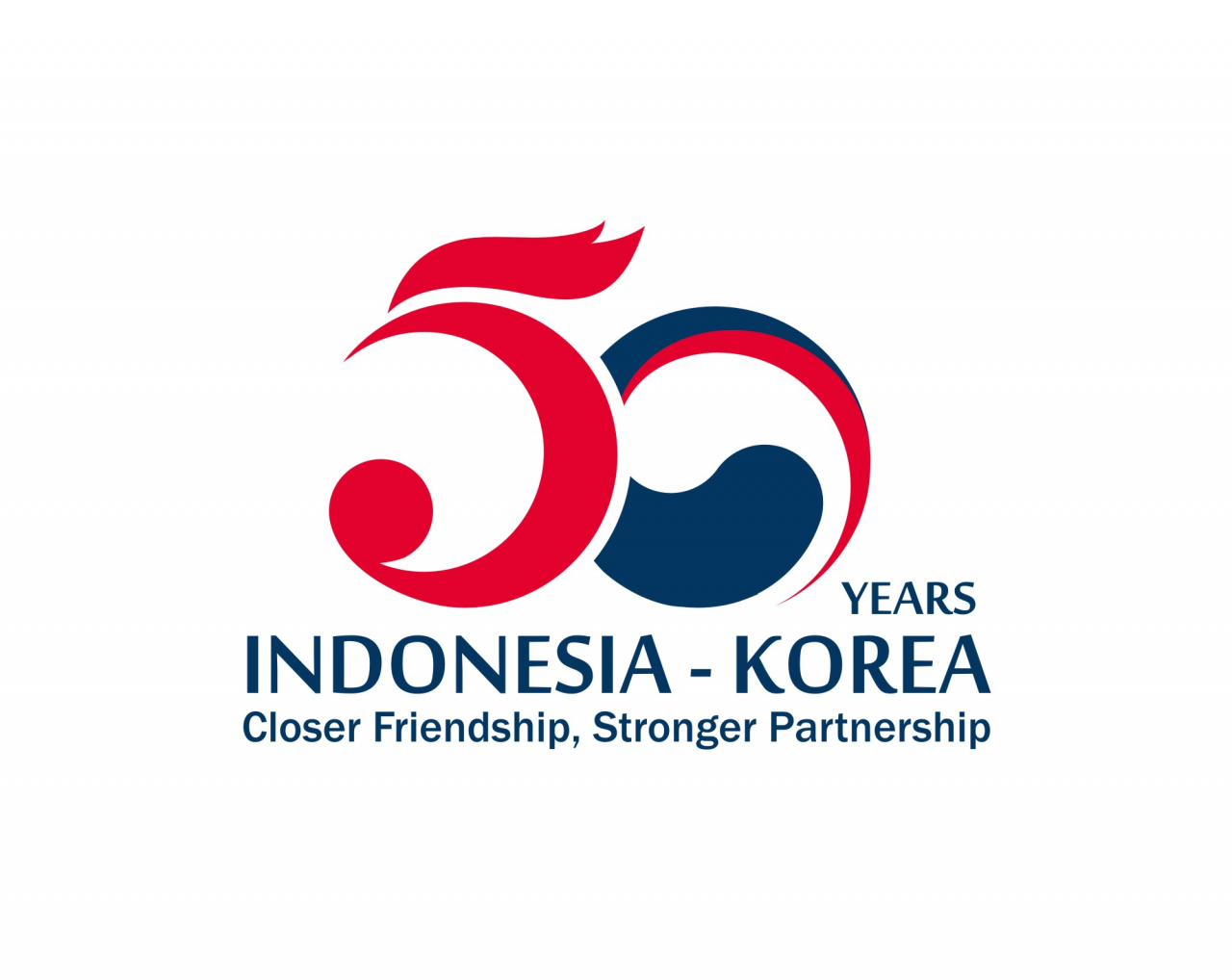 Logo showcasing 50 years of Indonesia-Korea diplomatic relations (Indonesian Embassy in Seoul)
