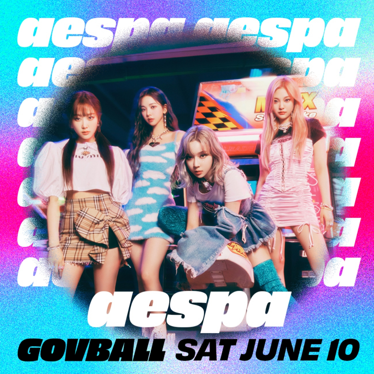 Poster shows aespa will perform on June 10 at the Governors Ball Music Festival 2023. (SM Entertainment)