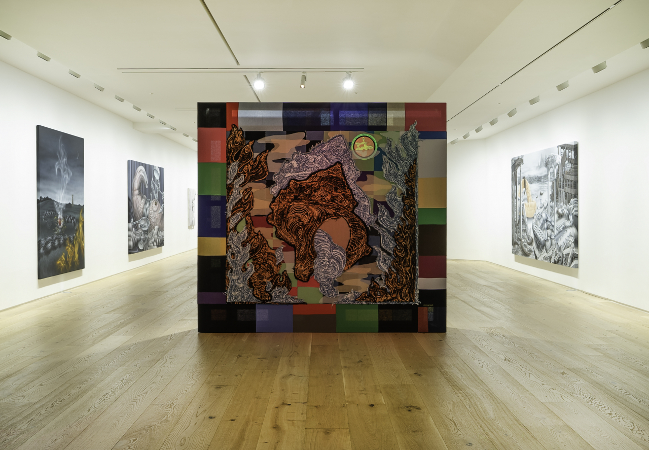 An installation view of “Myths of Our Time
